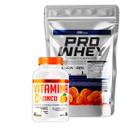 Whey Protein 1Kg + Vitamina C + Zinco 60 Capsulas - Pro Healthy