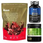 Whey Protein Basic 1Kg + Bcaa 120 Caps + Creatina 100g Growth