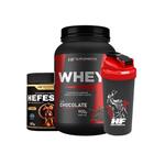 Whey Protein Chocolate 900G + Pré Treino Blueberry + Coq - HF Suplements