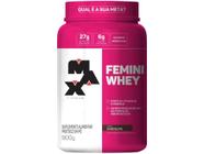 Whey Protein Concentrado Hidrolisado Isolado - Max Titanium Femini Whey 900g Chocolate