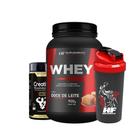 Whey Protein Doce De Leite + Creatina 3G 120Caps Pura + Coq - HF Suplements