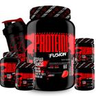 Whey Protein Fusion + Bcaa + Crea + Gluta + Colágeno + Copo - Espartanos