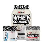 Whey Protein Gourmet Pote 907g + Creatina 300g + Glutamina 150g -FN Forbis