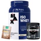 Whey Protein Isolado Isowhey 900g - Max Titanium + Creatina Pura - 300g - Black Skull + Dose