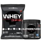 Whey Protein Turbo 907g + Glutamina Turbo 150g Black Skull