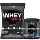 Whey Protein Turbo 907g + Glutamina Turbo 300g Black Skull