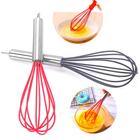 Whisk Fouet Batedor De Ovos Fue 25 Cm Silicone Cabo Aço Inox