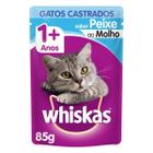 WHISKAS Gatos castrados peixe 85g Sache