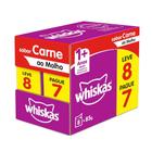 Whiskas Sache Gatos Carne Molho Ração Úmida Leve 8 Pague 7