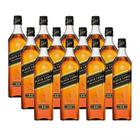 Whisky Escocês Johnnie Walker Black Label 12 anos 750ml Caixa com 12 unidades