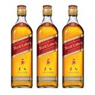 Whisky Johnnie Walker Red Label 500ml - 3 unidades - Jhonnie Walker