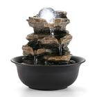 WICHEMI Tabletop Fonte de Água com Rocha em Cascata e Luz LED, Fonte de Cachoeira Interior Zen Calmante Água Som Fonte de Relaxamento para Decoração de Escritório do Quarto de Casa (Estilo 5)