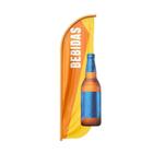 Wind Banner 3D Bebidas Dupla Face Somente Tecido Tamanho - Prime Decor Festas