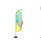 Wind Banner 3D Casquinha Sorvete Dupla Face Haste 220X70Cm