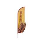 Wind Banner 3D Espetinho Dupla Face Com Haste 220X70Cm