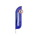 Wind Banner 3D Estacionamento Dupla Face Com Haste 220X70Cm