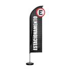 Wind Banner 3D Kit Completo Estacionamento Preto Dupla Face