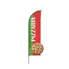 Wind Banner 3D Pizzaria Dupla Face Com Haste 220X70Cm - Prime Decor Festas