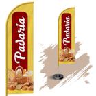 Wind Banner Dupla Face 3mt Completo Personalizado Padaria - Fadrix