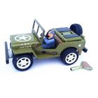 Wind Up Toy Wokex Retro Metal Tin The Jeep Model Adult Colle