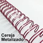 Wire-o Espiral 1 1/8" Cereja Metalizado 2:1 23 anéis - 2 unidades