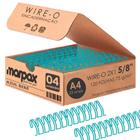 Wire-o para Encadernação 2x1 A4 Azul Bebê 5/8 para 120 fls 04un