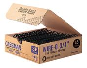 Wire-o para encadernação A5 3/4 2x1 para 140fls preto 36un