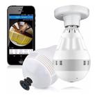Wireless e Discreta: Lâmpada com Câmera wi-fi iP espiã sem fio HD segurança vr cam V380 - bivolt