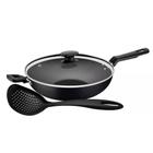 Wok Antiaderente Loreto 3,3L Grafite Espumadeira Tramontina