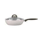 Wok com Tampa Ceramic Life Suprema em Alumínio com Revestimento Cerâmico Vanilla 24cm 2,3L - Brinox