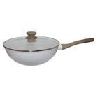 Wok Má Cook em Alumínio com Revestimento Cerâmico e Fundo Triplo Indução 28cm 4,15L 4mm - Mimo Style