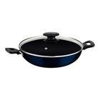 Wok Tramontina 28cm 3,2L Ravena Antiaderente Starflon Max Tampa de Vidro