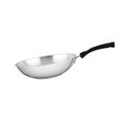 Wok Tramontina Astro Silicone em Aço Inox com Fundo Triplo 3,3 Litros Cinza