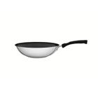 Wok Tramontina Solar Silicone 28 Cm 3,3l Aço Inox Com Fundo Triplo E Antiaderente Tramontina