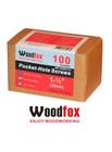 Woodfox - parafusos para pocket - 100 unidades - rosca grossa - 1.5 poleg.