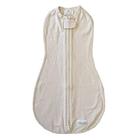 Woombie Original Baby Swaddling Cobertor - Calmante, Algodão Baby Swaddle - Cobertor Bebê Wearable, Creme de Baunilha, 14-19 lbs