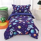 Wowelife 4 Piece Astronauta Toddler Bedding Set Blue Toddler Bed Sets para Crianças (Planeta Azul)