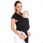 Wrap Carregador de Bebê Com Tecido de algodão Macio Postura Correta Bebê Seguro de 1,5Kg até 16Kg Preto KaBaby - 17900P