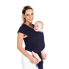 Wrap Infantil Prático e Fácil Bebê Confortável Peso De 1,5kg a 16kg 100% Algodão Azul Marinho Kababy - 17900A