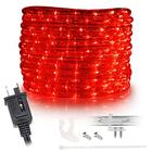 WYZworks 50 pés vermelho pré-montado LED extensível corda luzes - 2 fios árvore de Natal de Natal, Halloween Holiday Decoração Interior / Outdoor Lighting Certificado ETL