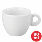 Xícara Café 08 - 80 ml, Porcelana Branca, p/ Capuccino, podendo ser usado, em micro ondas e Lava louça.