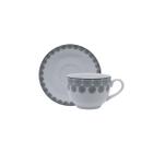 Xícara Café Com Pires 100ml Porcelana Schmidt - Dec. Taís