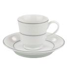 Xícara Chá Com Pires 200ml Porcelana Schmidt - Dec. Martha 2309