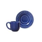 Xícara de Café com Pires Cerâmica Acanthus Azul Navy 72ml - 1 Unid.