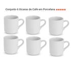 Xicara de cafezinho e chá jogo em porcelana conjunto com 6 peças