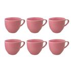 Xícara em Porcelana Rosa 95ml Jogo de Chá e Café