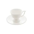 Xícara P/Café C/Pires de Porcelana Super White Queen 100ml Lyor