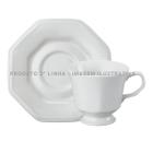 Xicaras Chá com Pires 200ml 2ª Linha Porcelana Schmidt - Mod. Prisma 077
