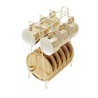 Xícaras De Café Wolff Dourado Branco C/ Rack 90ml-jogo 6 Un
