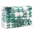 XmasExp 103-Pack Enfeites de bola de Natal sortidos Shatterproof Christmas Ball Set com pacote de presente portátil reutilizável para decoração da árvore de Natal (verde menta)